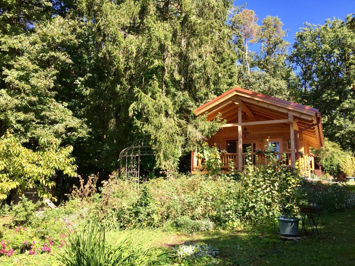 Blockhaus Chalet Mit Beheizbarem Badefass Und Infrarotsauna Auf Der Terrasse Oberschützen エクステリア 写真