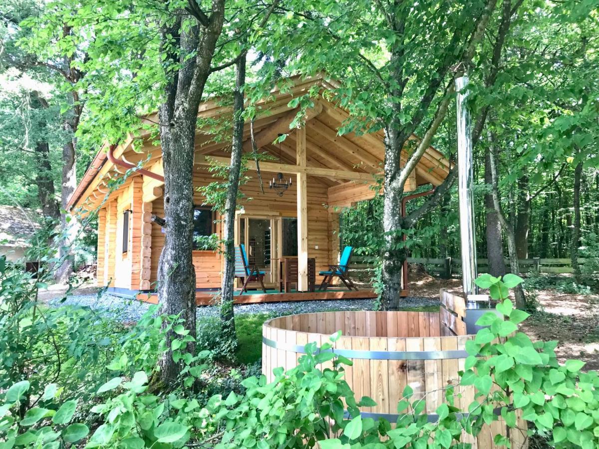 Blockhaus Chalet Mit Beheizbarem Badefass Und Infrarotsauna Auf Der Terrasse Oberschützen エクステリア 写真