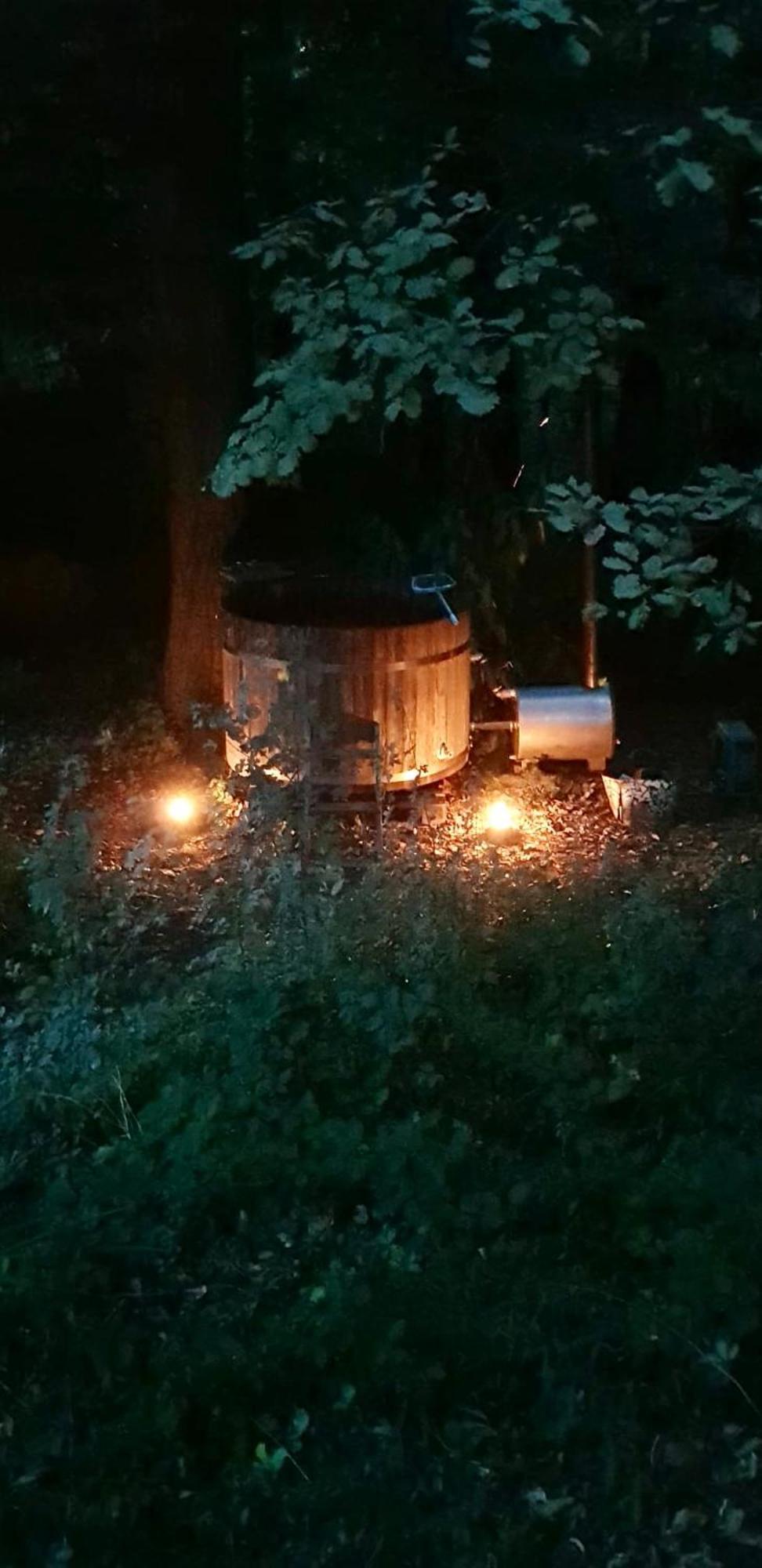 Blockhaus Chalet Mit Beheizbarem Badefass Und Infrarotsauna Auf Der Terrasse Oberschützen エクステリア 写真